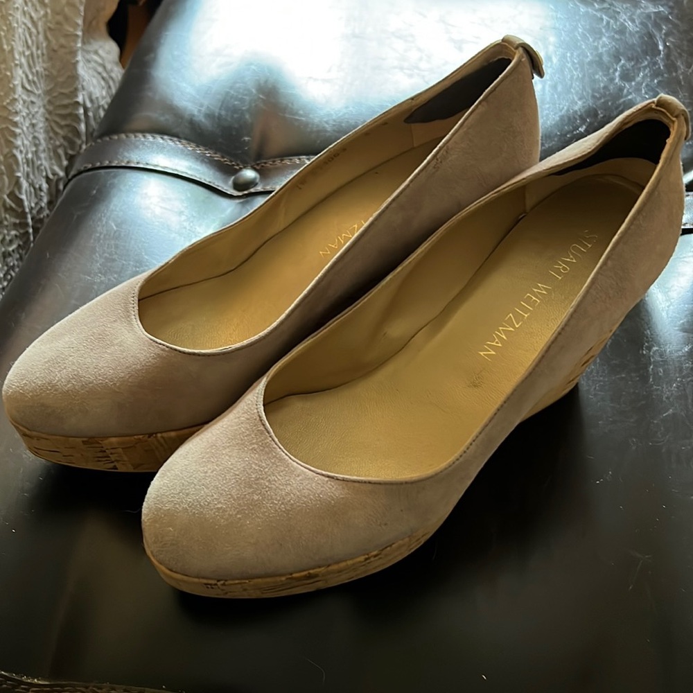 Stuart weitzman cork pump wedges